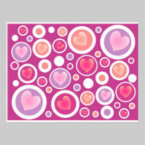 Circle Hearts of Love postcards