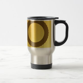 circle in brown earth abstract 15 oz stainless steel travel mug