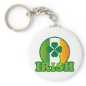 Circle Irish Flag St. Patrick's Design Key Chain
