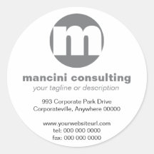 Circle Monogram Promotional Sticker