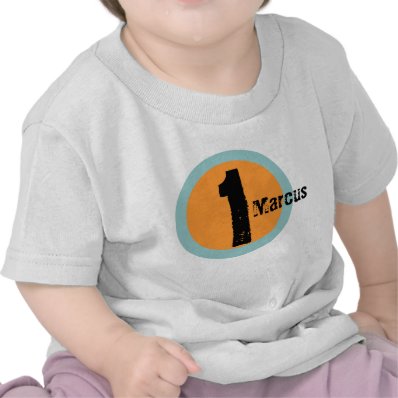 Circle Name and Age 1st Birthday Tshirt