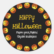 Circle O' Jack O'Lanterns Sticker