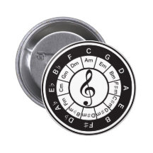 Circle of 5th pinback buttons
