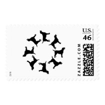 Circle of Black Labs Stamp