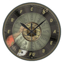 Circle Of Fifths - Vintage Guitar Wallclocks