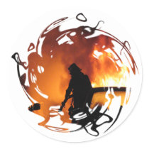 Circle Of Flames stickers by bonfirefirefighters Circle Of Flames stickers