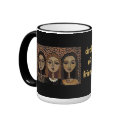 CIRCLE of FRIENDS - sepia version mug by folkartblonde CIRCLE of FRIENDS - sepia version mug