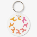 Circle of Giant Schnauzers (pinks to oranges) keychains by dogsandhorses Circle of Giant Schnauzers (pinks to oranges) keychains