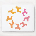 Circle of Giant Schnauzers (pinks to oranges) mousepads by dogsandhorses Circle of Giant Schnauzers (pinks to oranges) mousepads