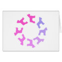 Circle of Giant Schnauzers (pinks to purples) cards by dogsandhorses Circle of Giant Schnauzers (pinks to purples) cards
