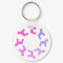Circle of Giant Schnauzers (pinks to purples) keychains by dogsandhorses Circle of Giant Schnauzers (pinks to purples) keychains