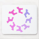 Circle of Giant Schnauzers (pinks to purples) mousepads by dogsandhorses Circle of Giant Schnauzers (pinks to purples) mousepads