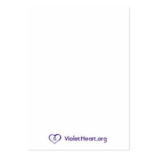 Circle of Healing - Caregiver's Card Business Card Template (back side)