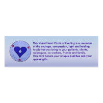 Circle of Healing - Caregiver's Profile Card business cards