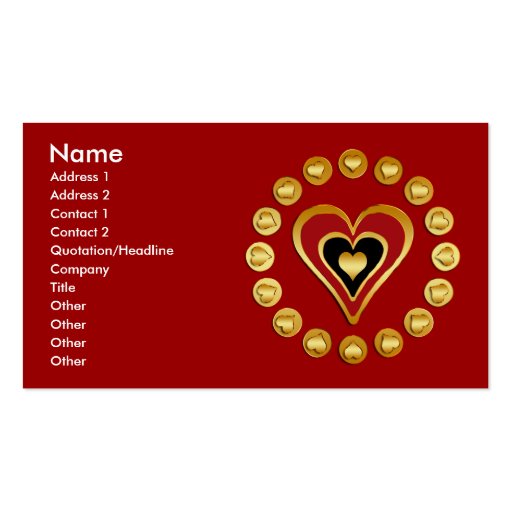 CIRCLE OF HEARTS BUSINESS CARDS