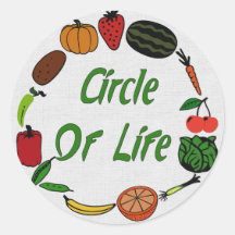 Circle Of Life Round Sticker