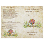 Circle of Love Flower Tree Wedding Program flyers