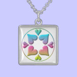 Circle of pastel hearts necklace necklaces