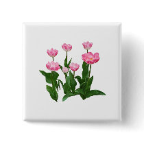 Circle of Pink Tulips buttons