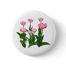 Circle of Pink Tulips buttons