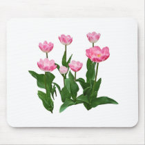 Circle of Pink Tulips mousepads