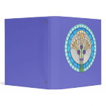 Circle of Stained Glass Lilies 3 Ring Binders