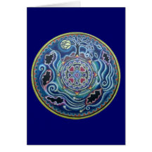 Circle of the Seasons- Fall Equinox Mandala Card
