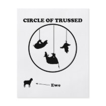 Circle of Trussed / Trust Wordplay Flyers