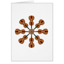 Circle of Violins Greeting Card