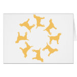 Circle of Yellow Labs Greeting Card