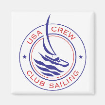 Circle Patch_USA Crew Club Sailing magnet