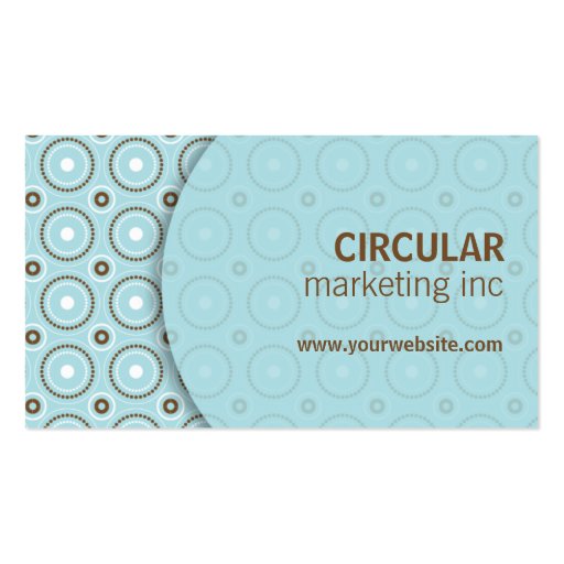 Circle Pattern Underlay Business Card (front side)