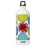 Circle pattern with flowers .JPEG Water Bottle