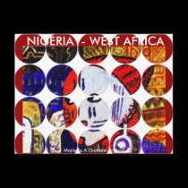 Circle Photo Postcard - nigeria, west africa