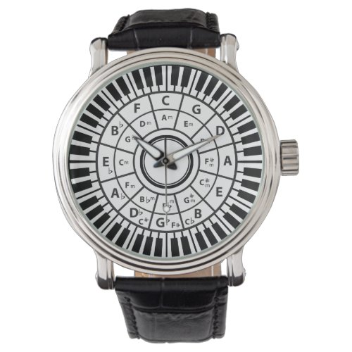 Circle Piano Keys Circle of Fifths Watch
