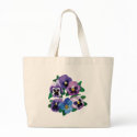 Circle Purple Pansies bag