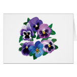 Circle Purple Pansies Card