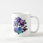 Circle Purple Pansies Mug