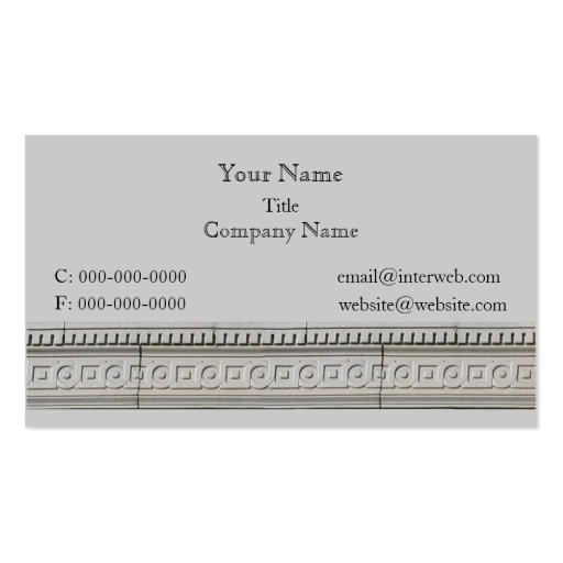 Circle Square Architectural Stone Custom Business  Business Card Templates (front side)