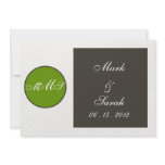 Circle Square Sweet Pea Monogram  Invitation