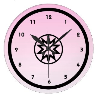 Circle Star Abstract Round Clock