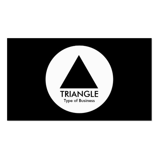 Circle - Triangle - Black Business Cards (front side)