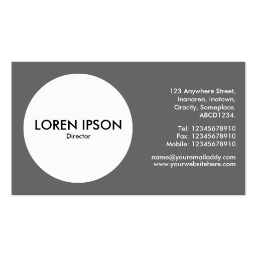 Circle - Triangle - Electric Blue Business Card (back side)