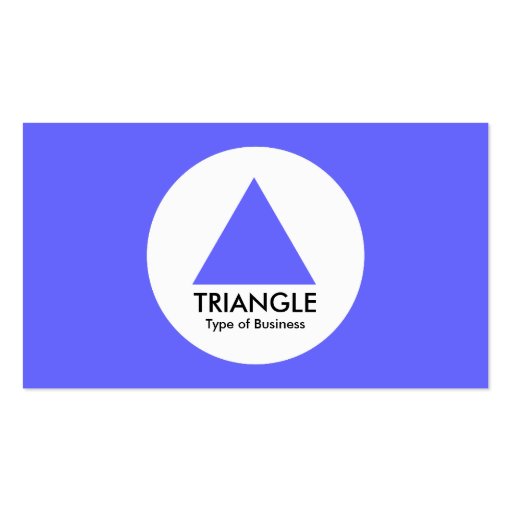 Circle - Triangle - Electric Blue Business Card (front side)
