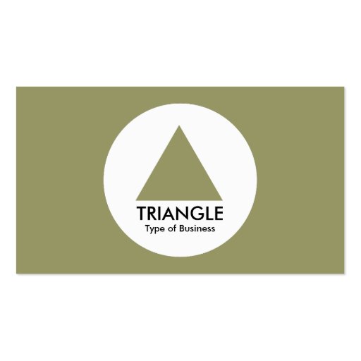 Circle - Triangle - Khaki Business Card