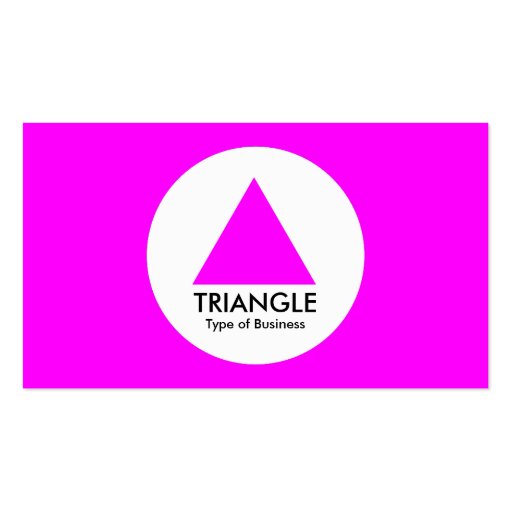 Circle - Triangle - Magenta Business Card Template