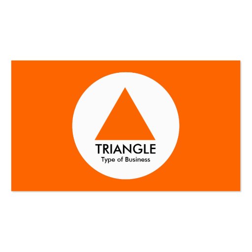 Circle - Triangle - Orange Business Card (front side)