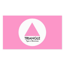 Circle - Triangle - Pink Business Card Templates