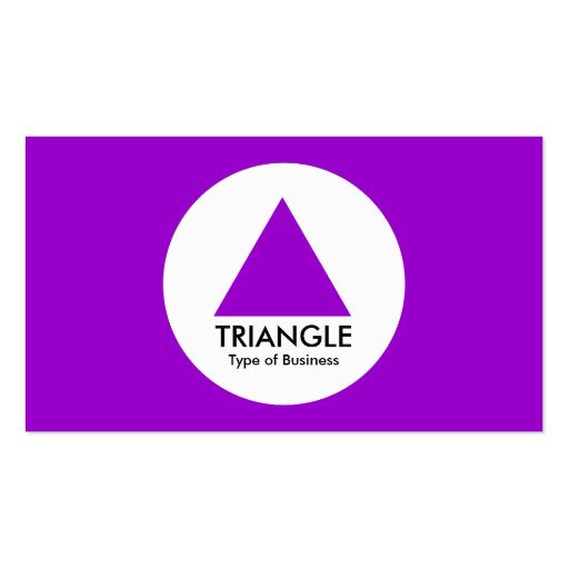 Circle - Triangle - Purple Business Card Template (front side)
