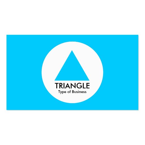 Circle - Triangle - Sky Blue Business Cards (front side)